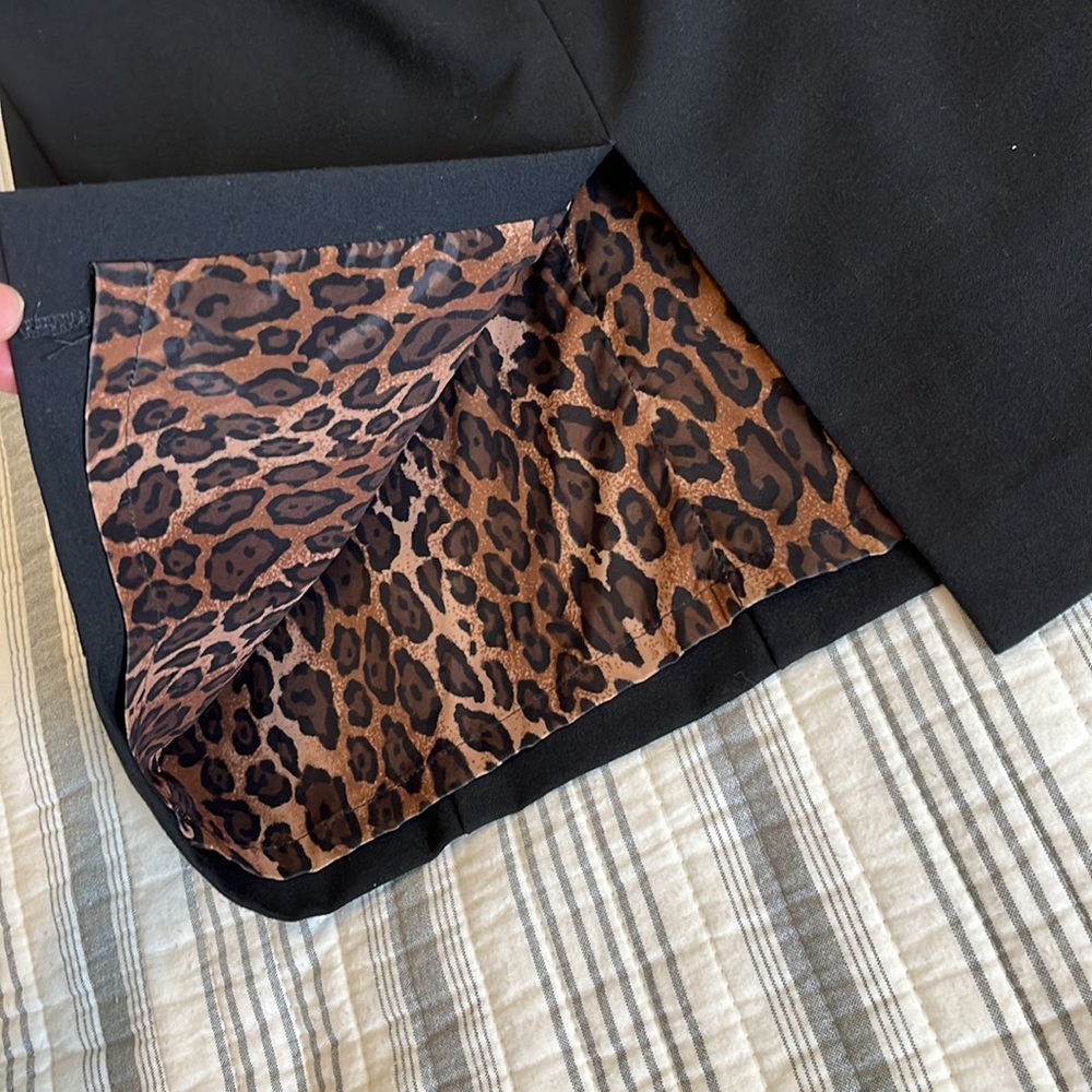 Express Pencil Skirt with Leopard Print Peek-a-boo Lining